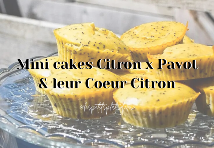 Mini Cakes Citron x Pavot avec Cœur citron